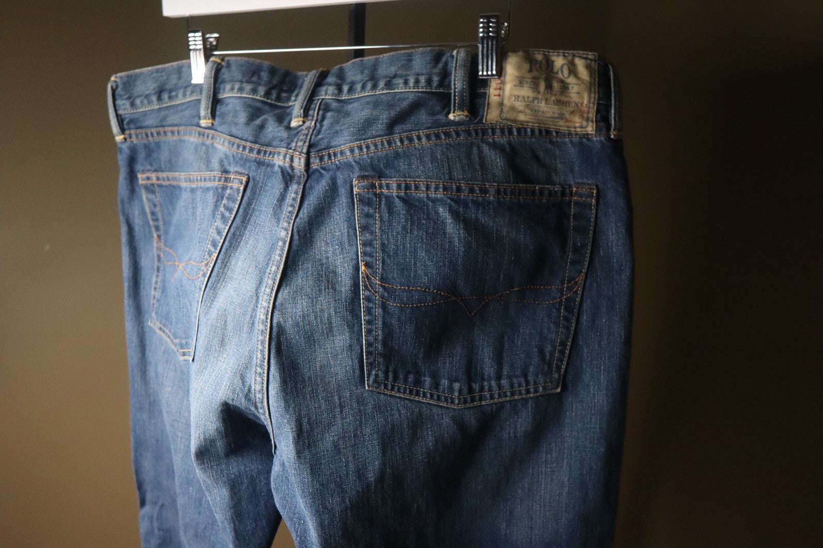 Polo Ralph Lauren Colton Bootcut Jeans Mens 38x32 Blue Medium Wash