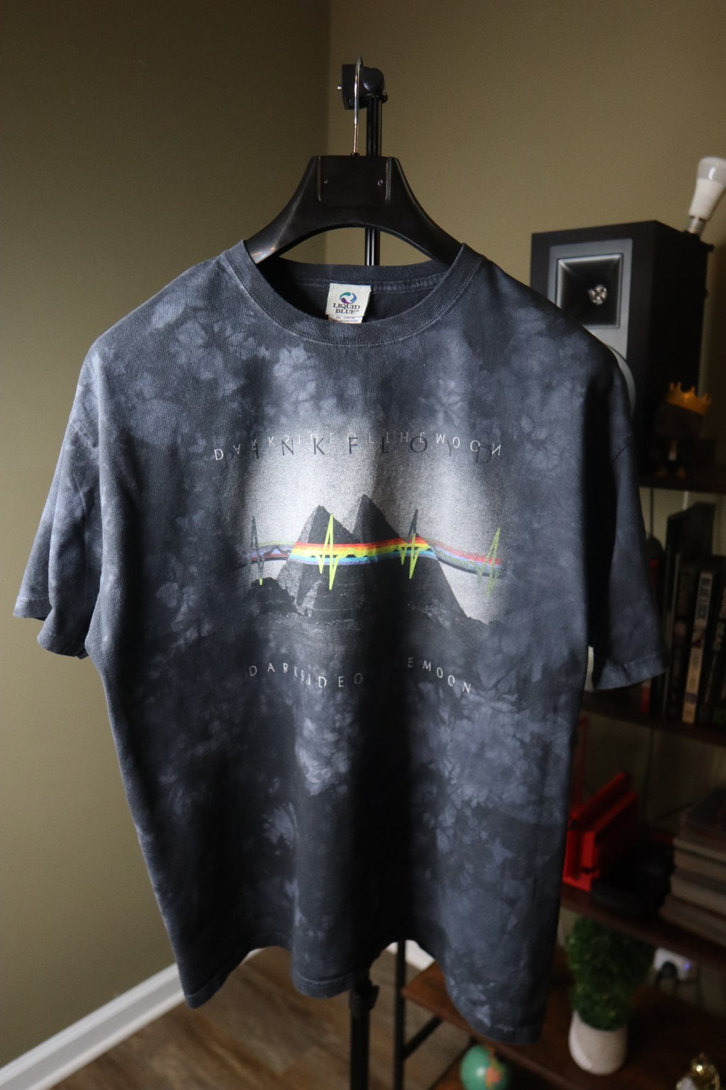 Vintage Pink Floyd Dark Side of the Moon Liquid Blue Men's T-Shirt Size XL