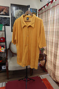 Nike ACG Men's XL Orange Terry Cloth Short Sleeve Button Down Casual Shirt