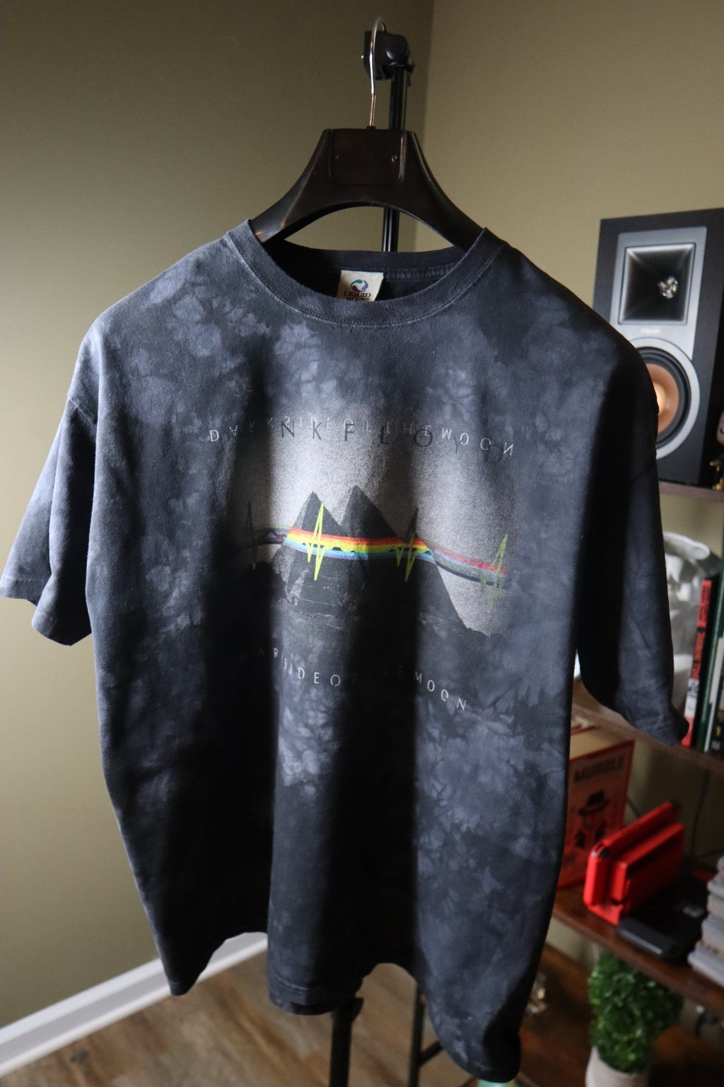 Vintage Pink Floyd Dark Side of the Moon Liquid Blue Men's T-Shirt Size XL