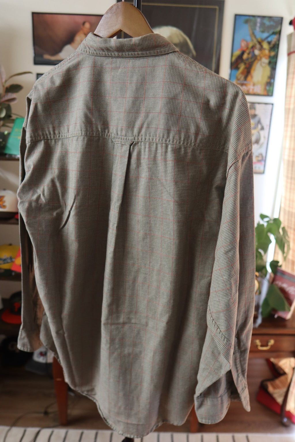 Vintage Chaps Ralph Lauren Mens Plaid Button Up Shirt Size XL Embroidered Crown