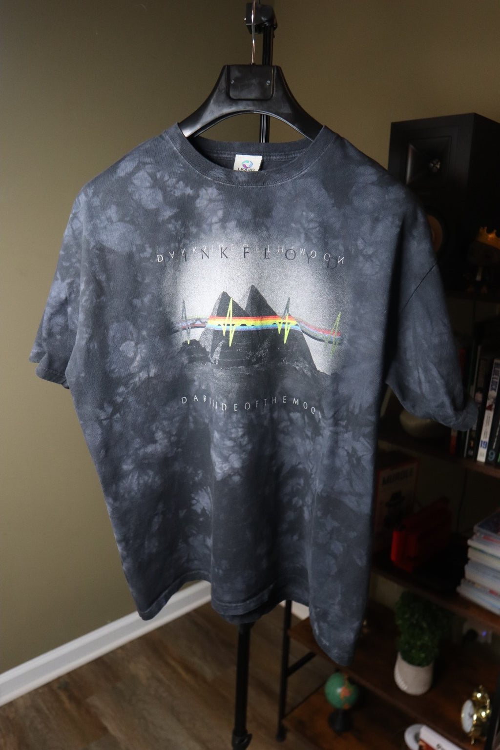 Vintage Pink Floyd Dark Side of the Moon Liquid Blue Men's T-Shirt Size XL