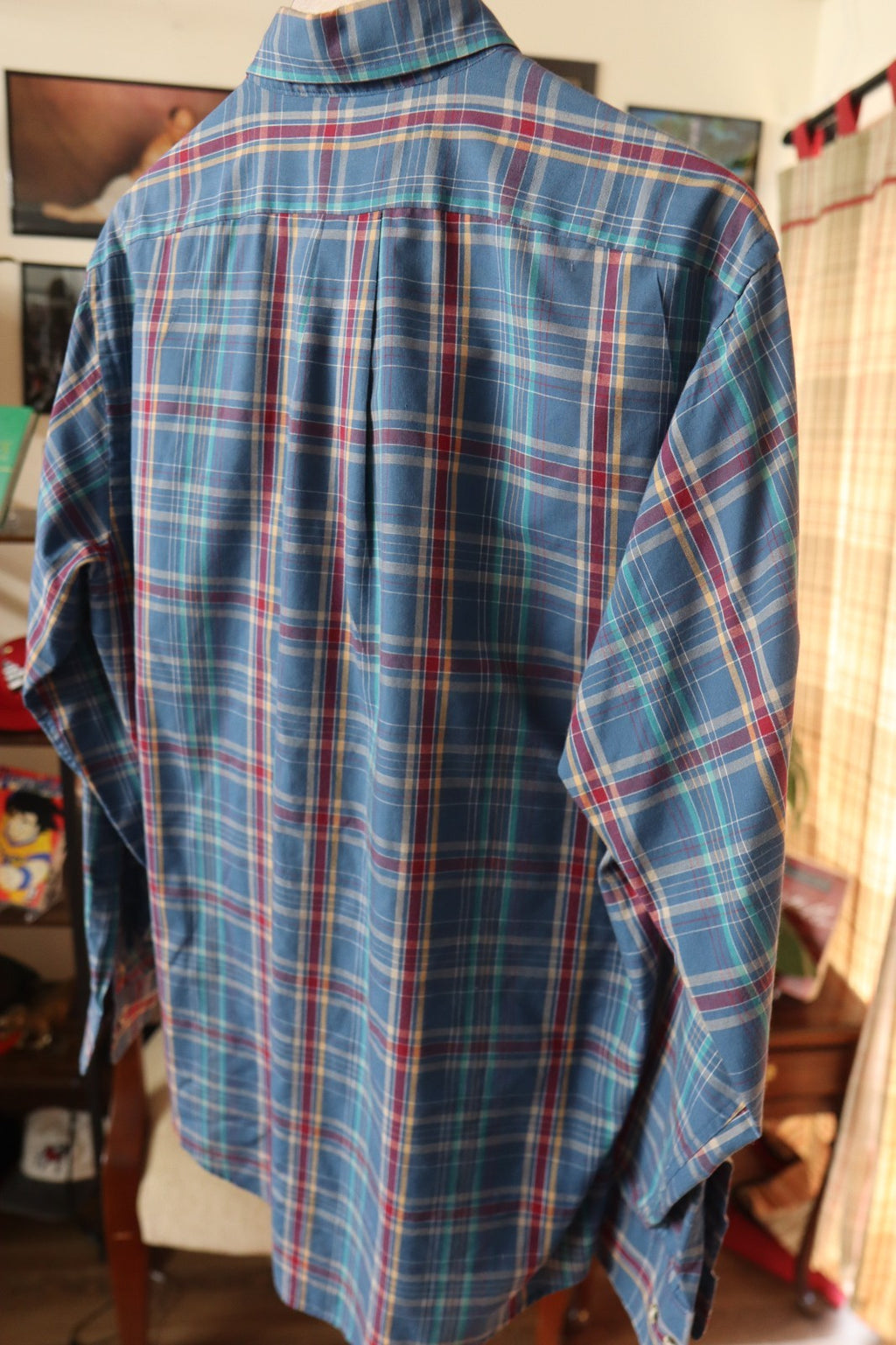 1980s Chap Ralph Lauren Plaid Button Up Shirt Large