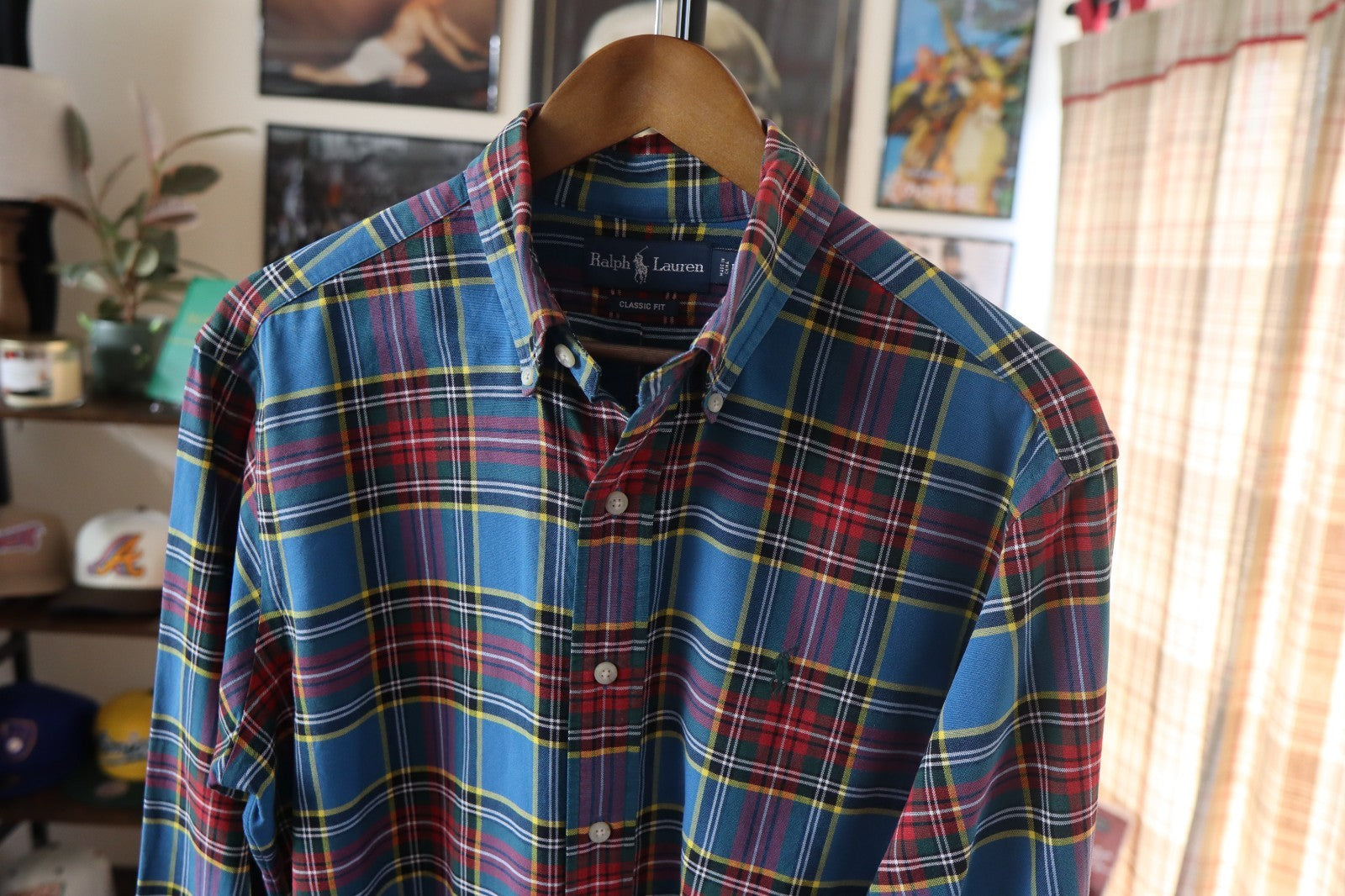 Vintage Ralph Lauren Bright Plaid Heavy Plaid Shirt Medium