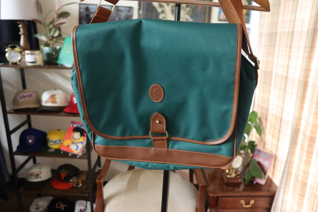 Polo Ralph Lauren Fragrances Shoulder Bag Green Canvas