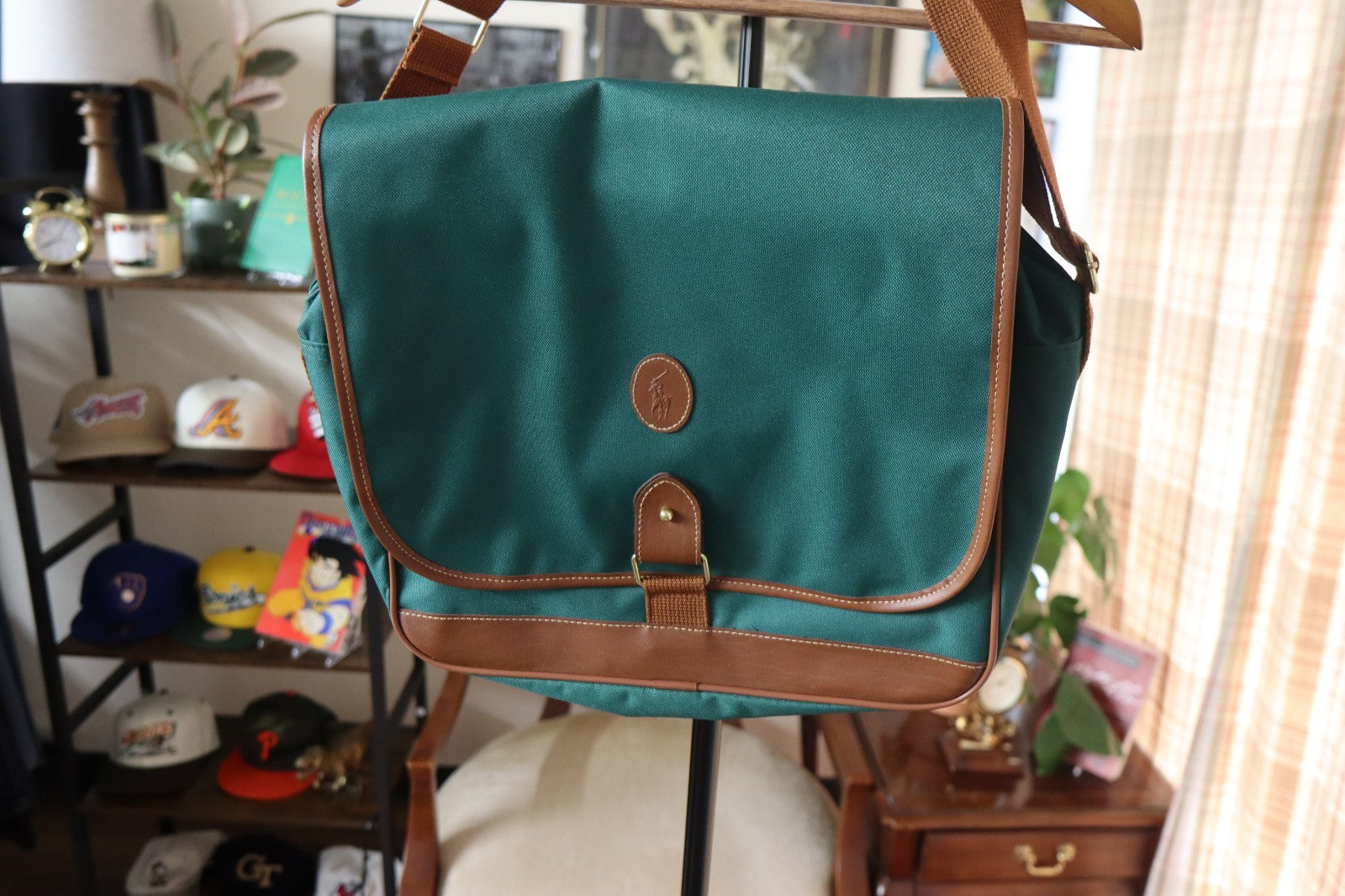 Polo Ralph Lauren Fragrances Shoulder Bag Green Canvas