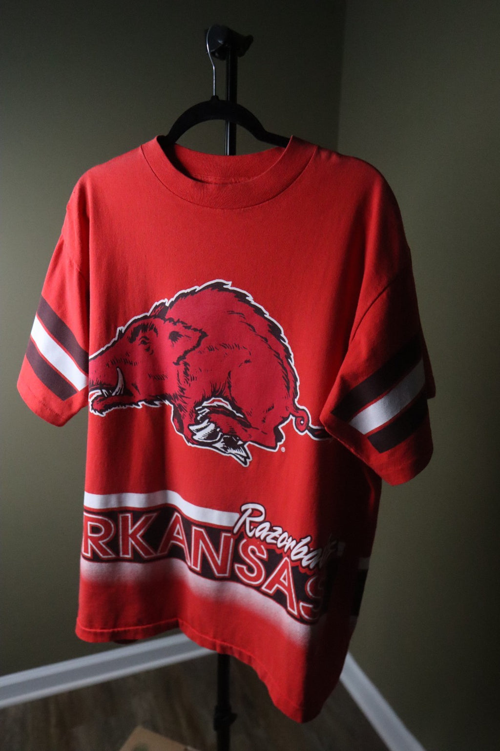 Vintage Rare 1990s Arkansas Razorbacks USA Made Single-Stitch T Shirt