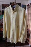 Vintage Tommy Hilfiger Oxford Shirt In Canary Yellow With Lion Crest
