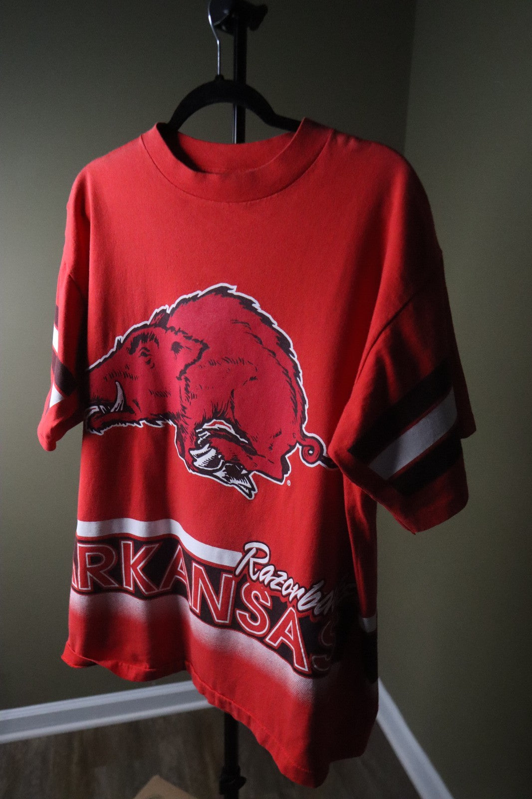 Vintage Rare 1990s Arkansas Razorbacks USA Made Single-Stitch T Shirt