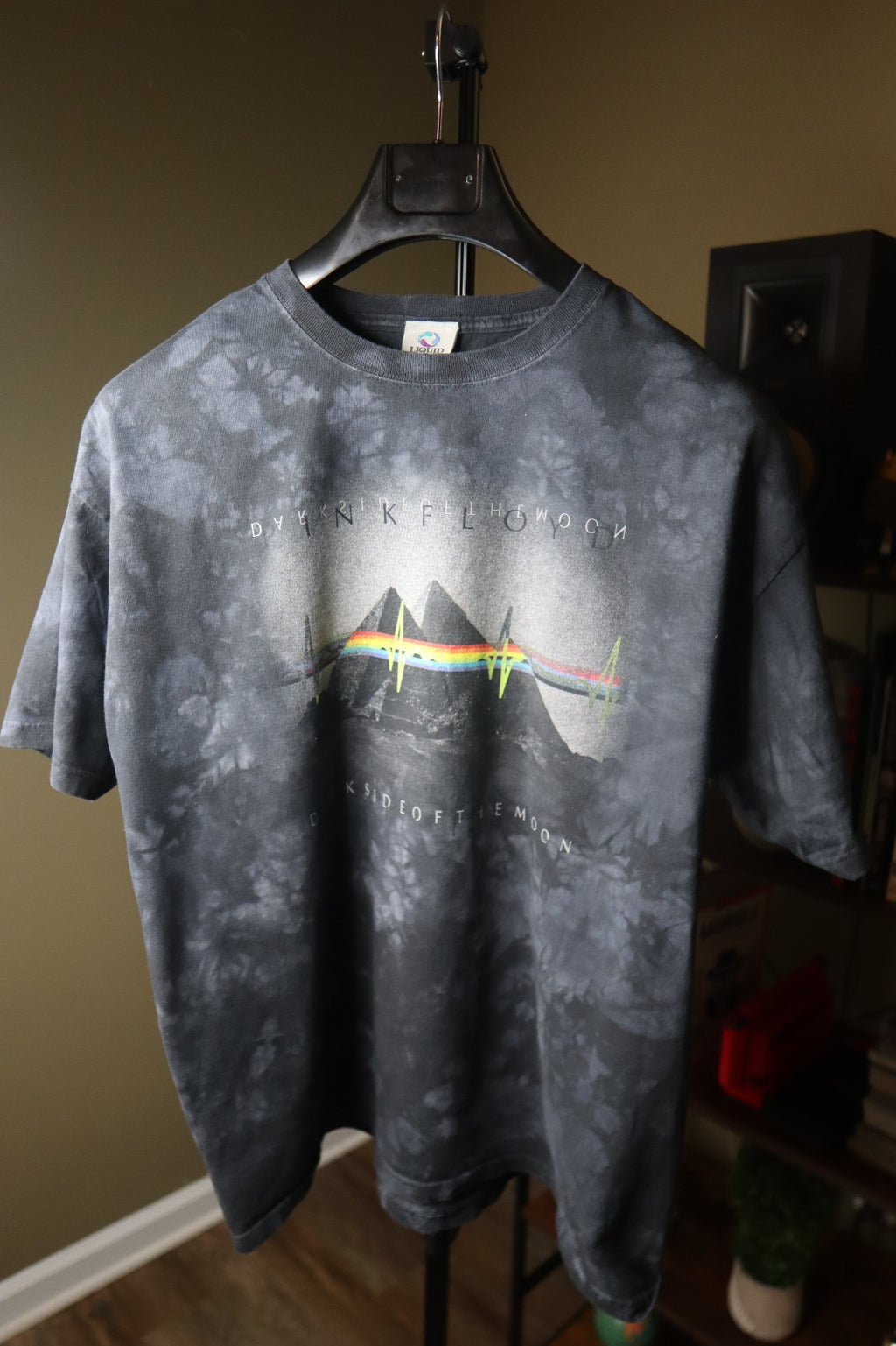Vintage Pink Floyd Dark Side of the Moon Liquid Blue Men's T-Shirt Size XL
