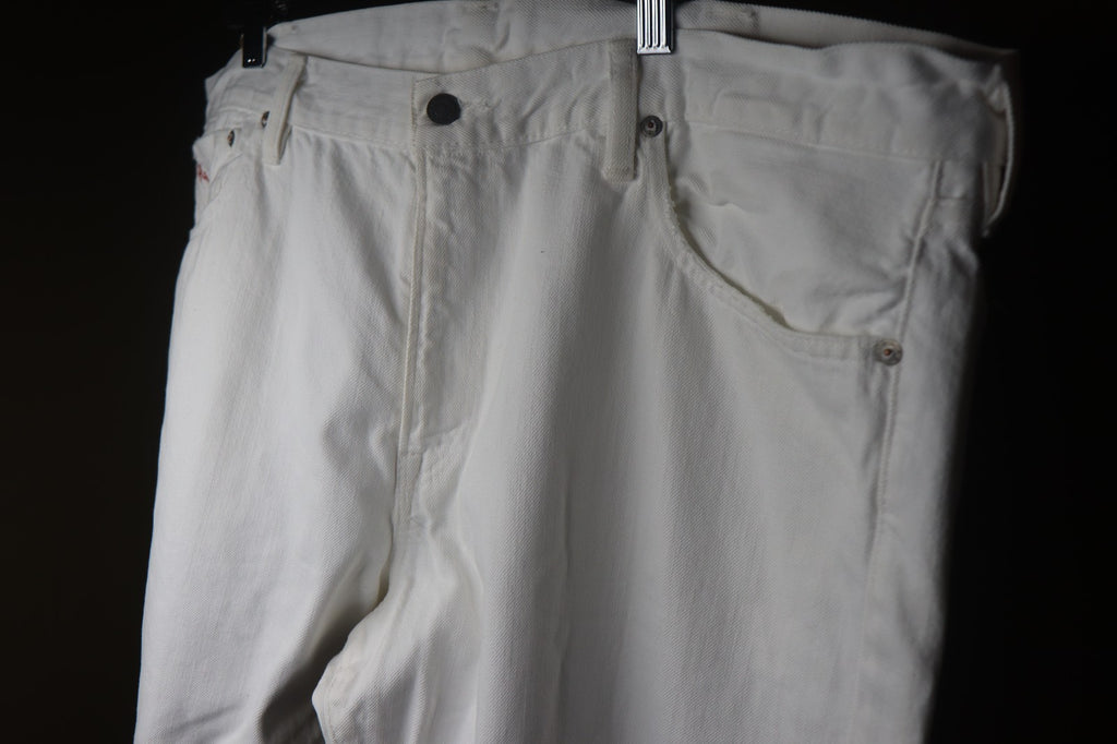 Polo Ralph Lauren Men's Size 40 X 32 White Varick Slim Straight Denim Jeans