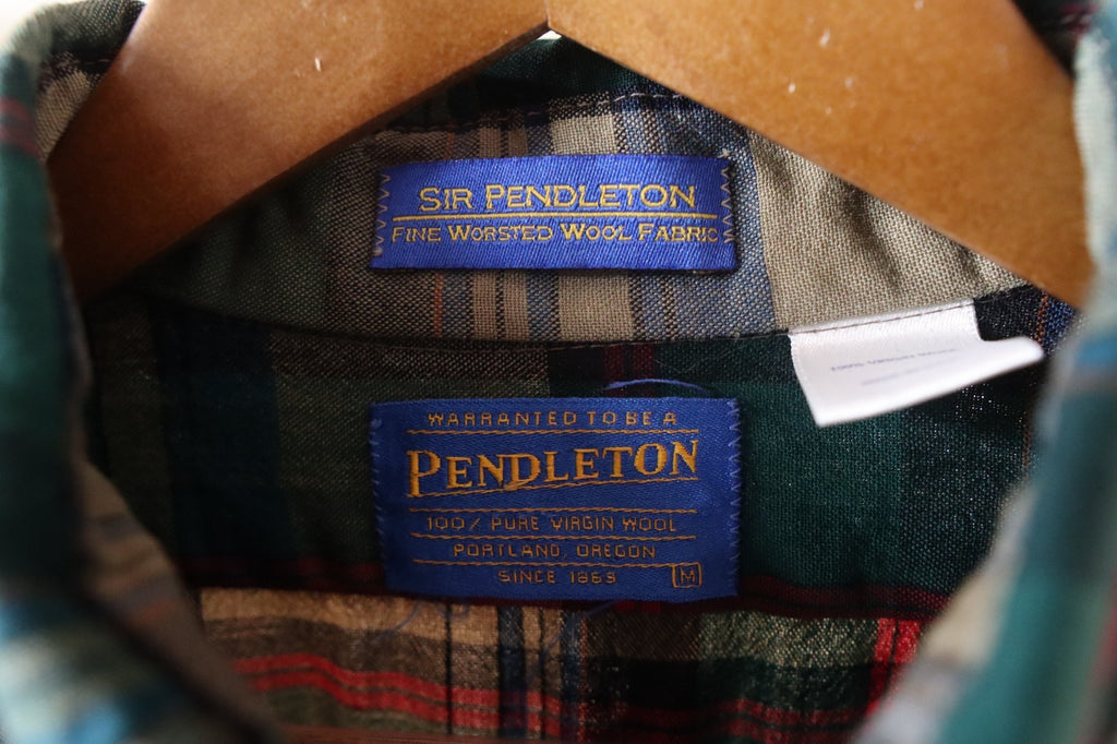 Pendleton 100% Virgin Wool Button Up Shirt Size Medium