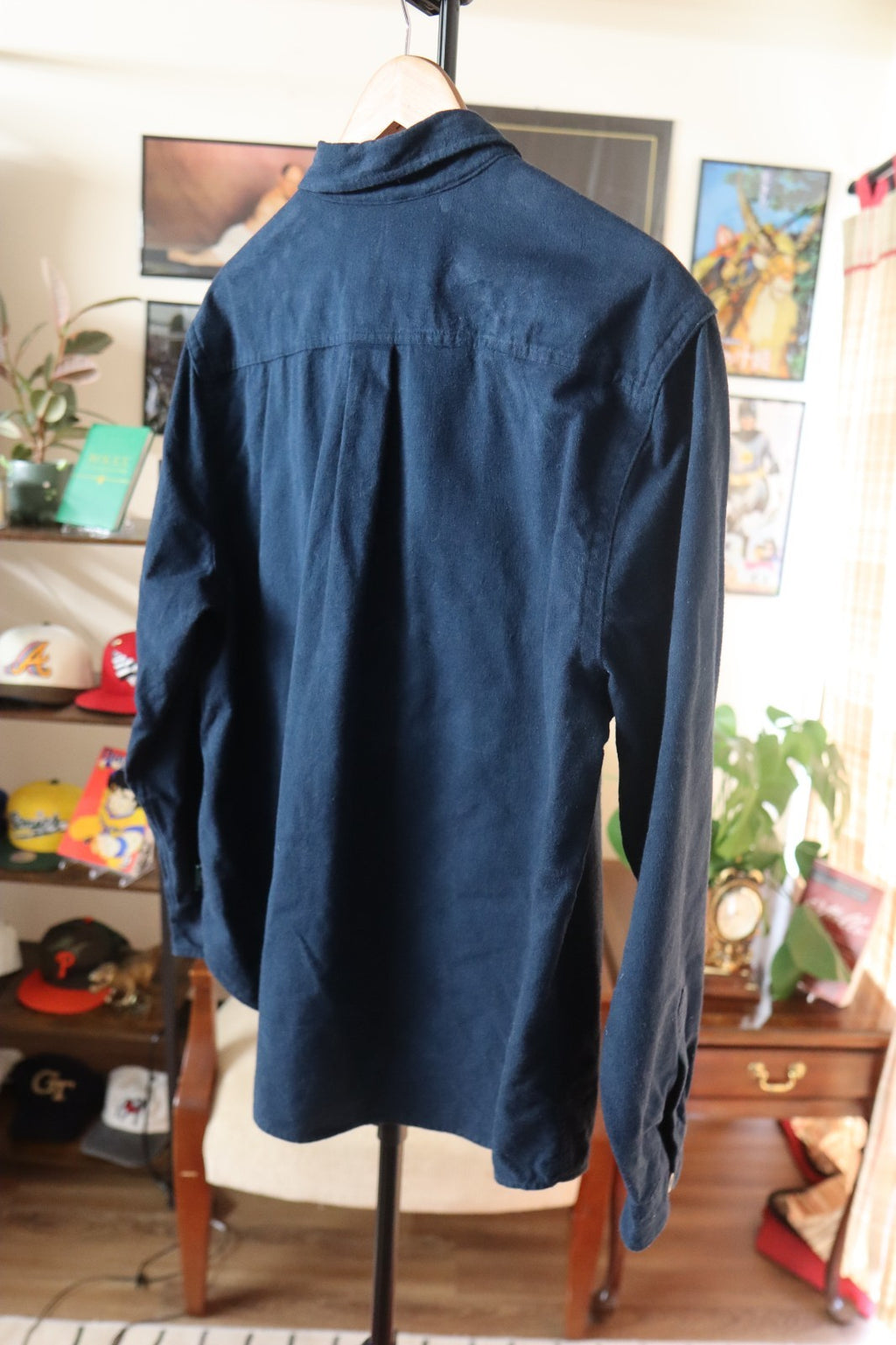 Woolrich Green Label Blue Heavy Flannel Size Large