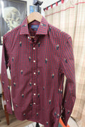 Polo Ralph Lauren Red/Black Plaid WINE-TOASTING BEARS Shirt Slim Fit 14 1/2 - 37