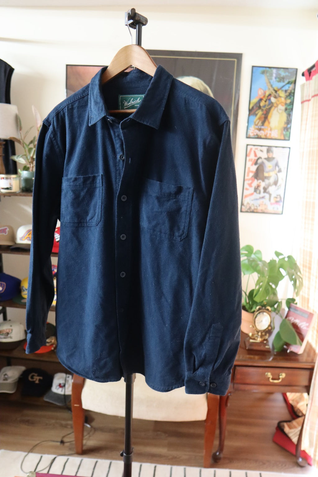 Woolrich Green Label Blue Heavy Flannel Size Large