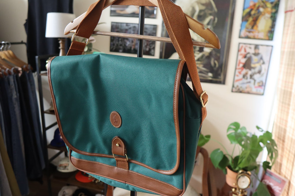 Polo Ralph Lauren Fragrances Shoulder Bag Green Canvas