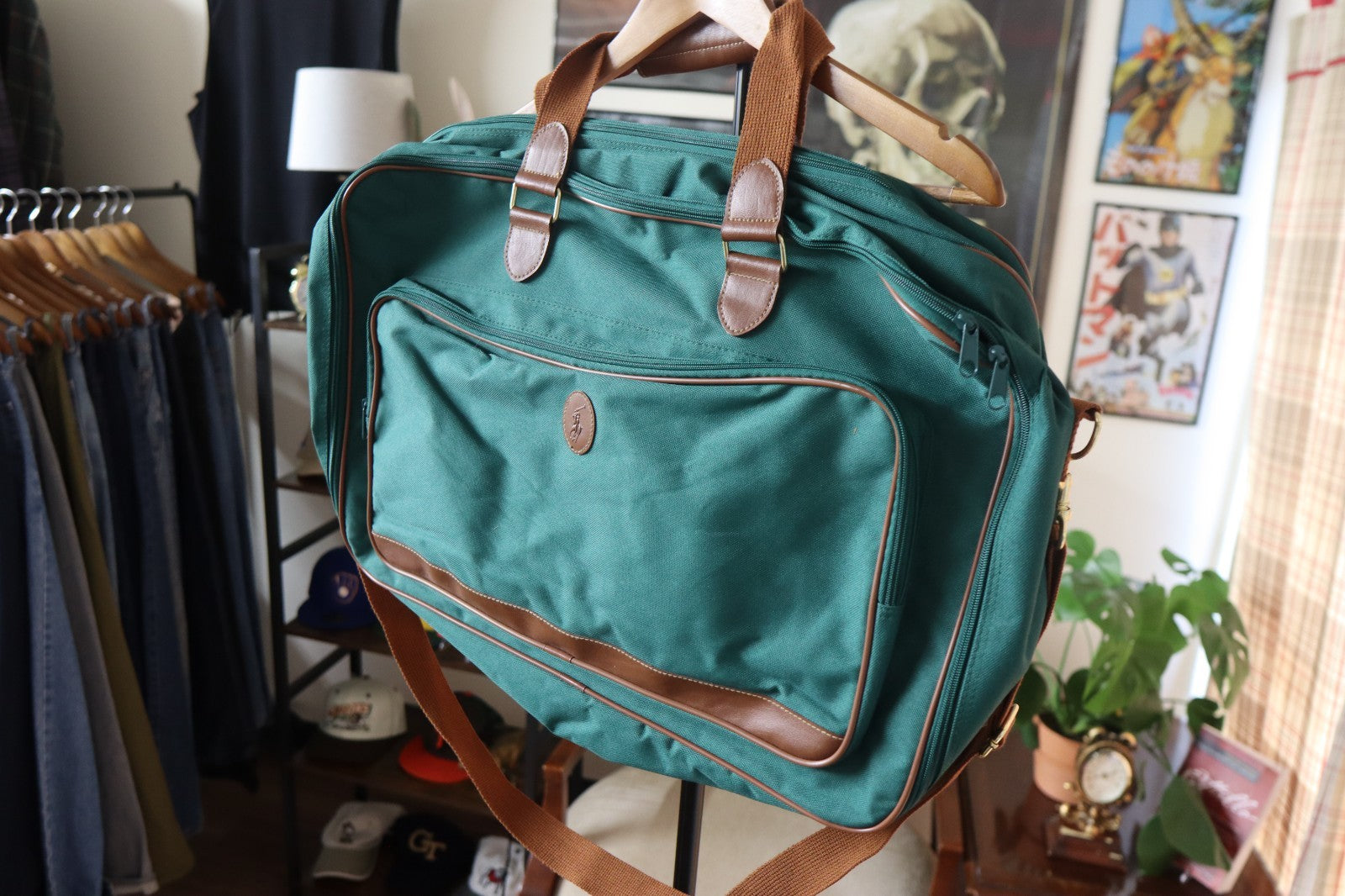 Vintage Polo Ralph Lauren Green Canvas Duffle Bag