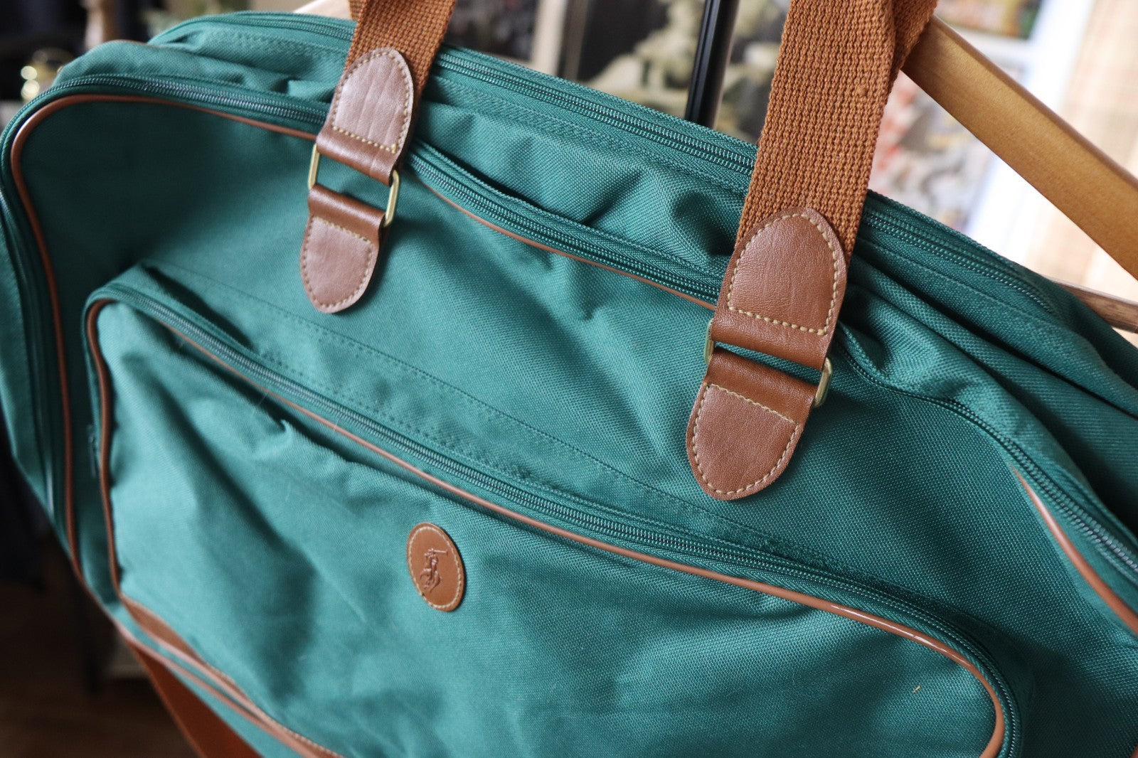 Vintage Polo Ralph Lauren Green Canvas Duffle Bag