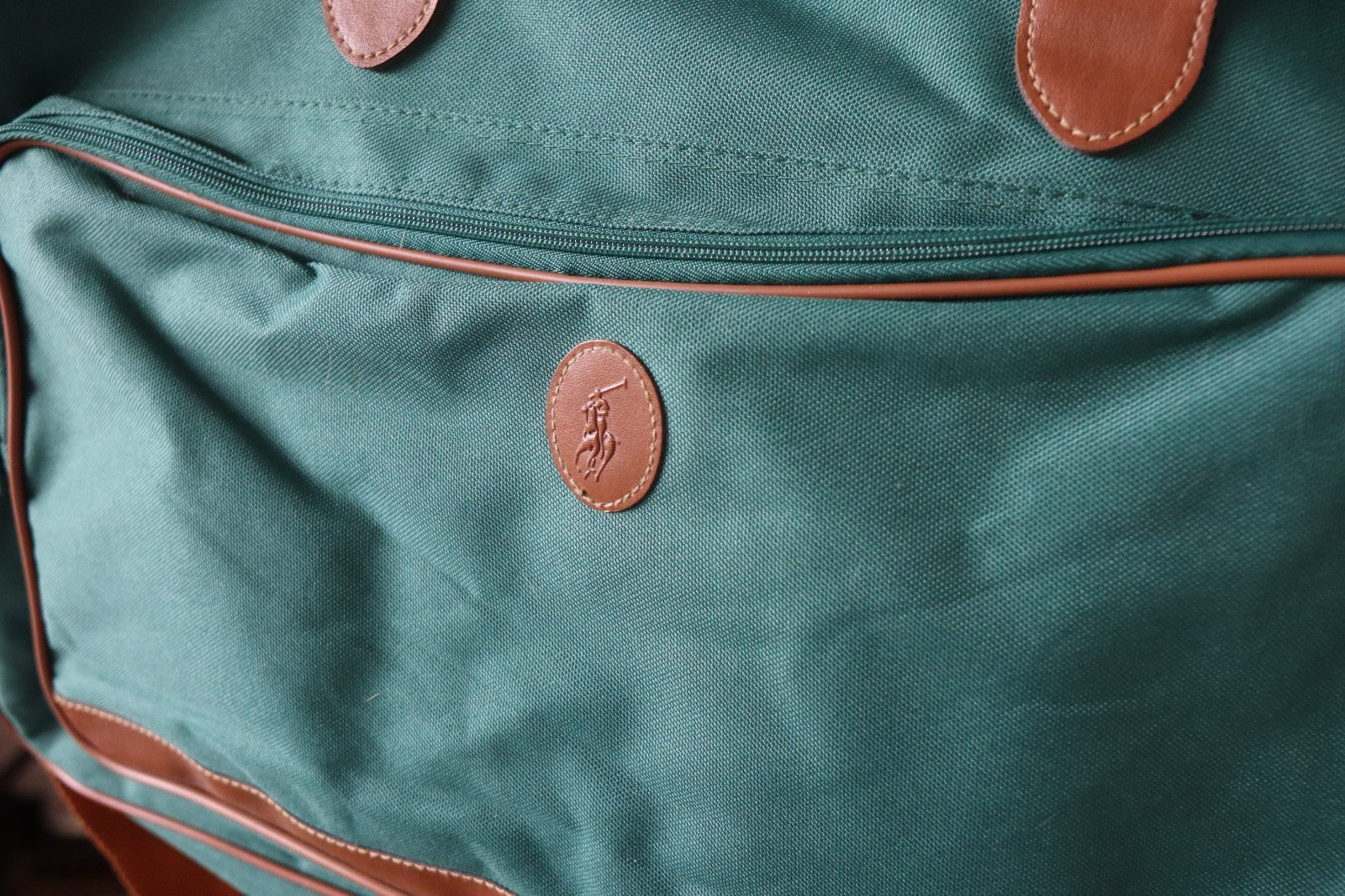 Vintage Polo Ralph Lauren Green Canvas Duffle Bag