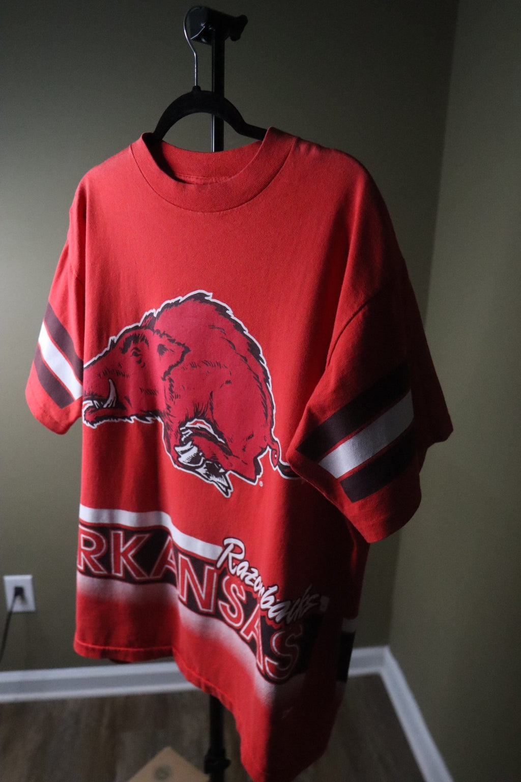 Vintage Rare 1990s Arkansas Razorbacks USA Made Single-Stitch T Shirt