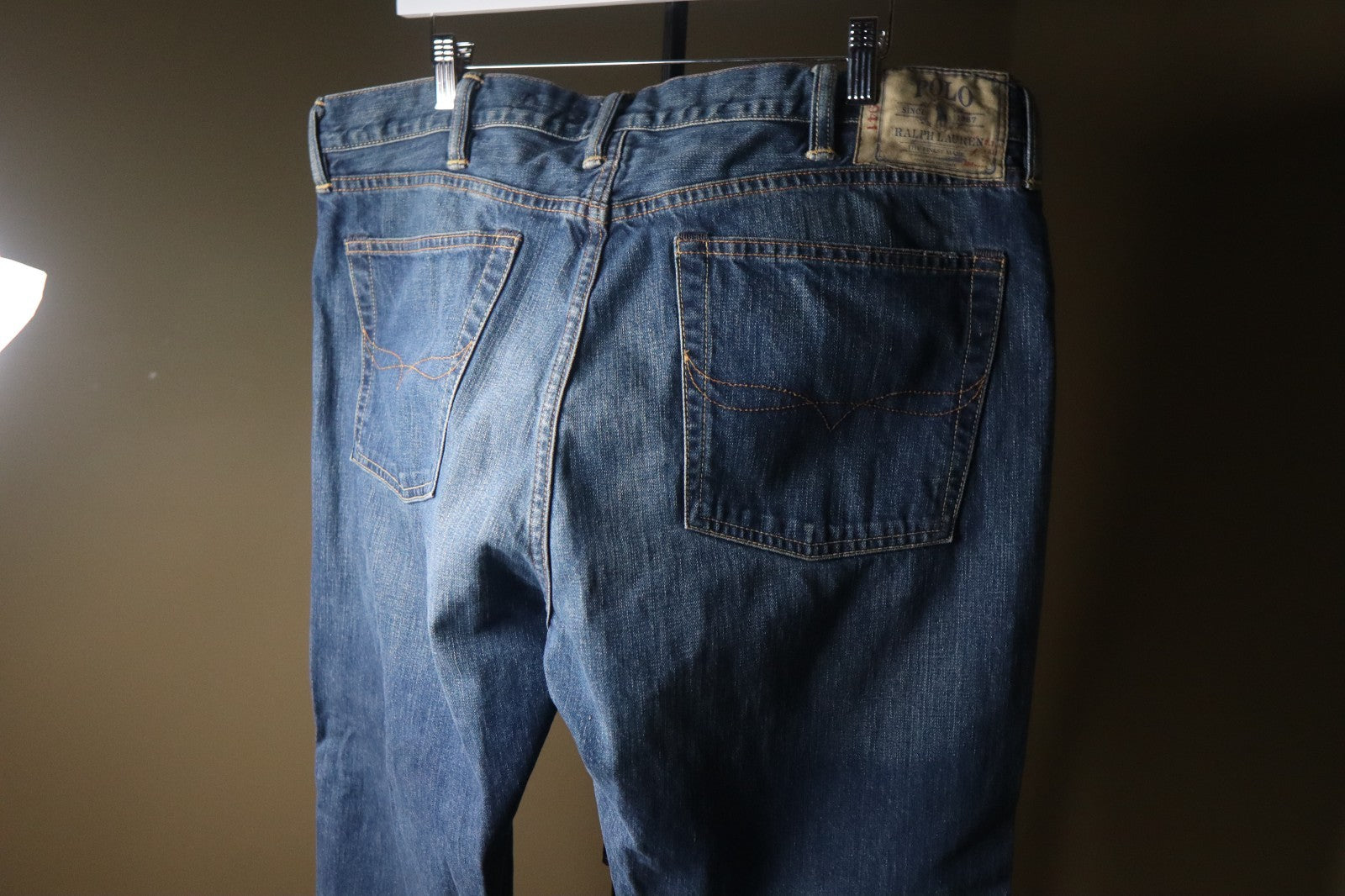 Polo Ralph Lauren Colton Bootcut Jeans Mens 38x32 Blue Medium Wash