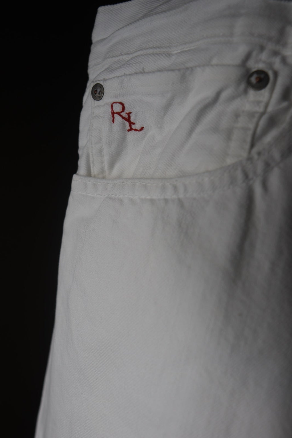 Polo Ralph Lauren Men's Size 40 X 32 White Varick Slim Straight Denim Jeans