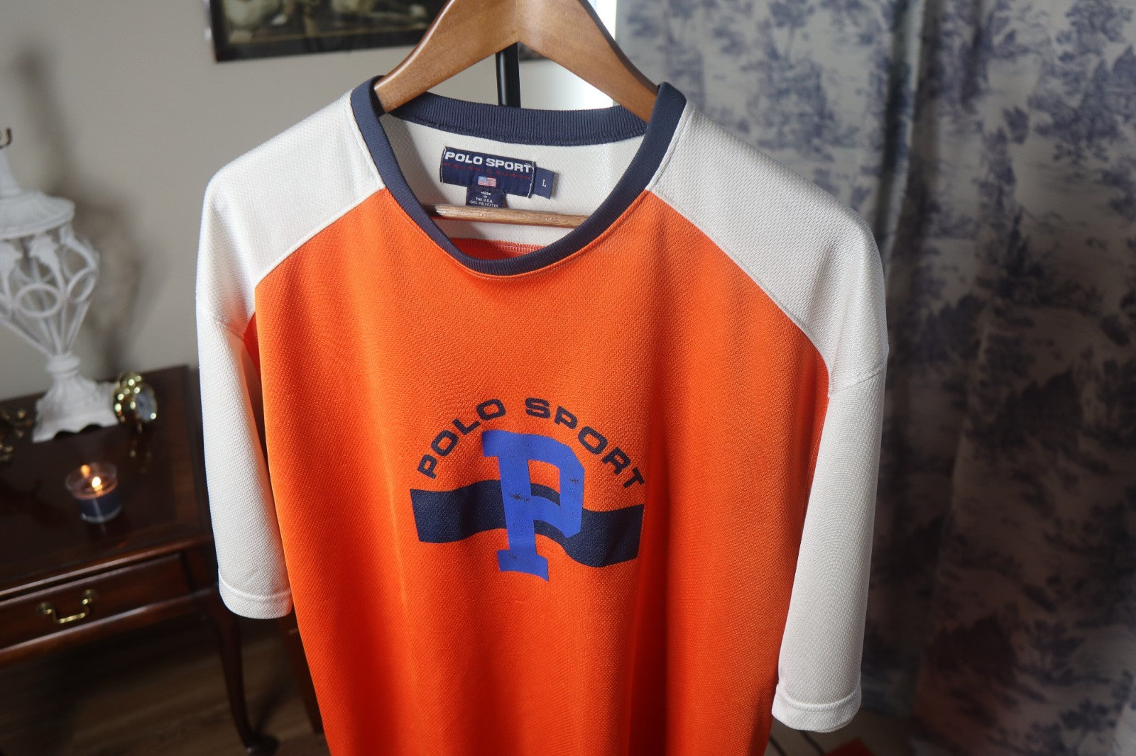 Vintage 90s Ralph Lauren Polo Sport Mesh Jersey size Large USA