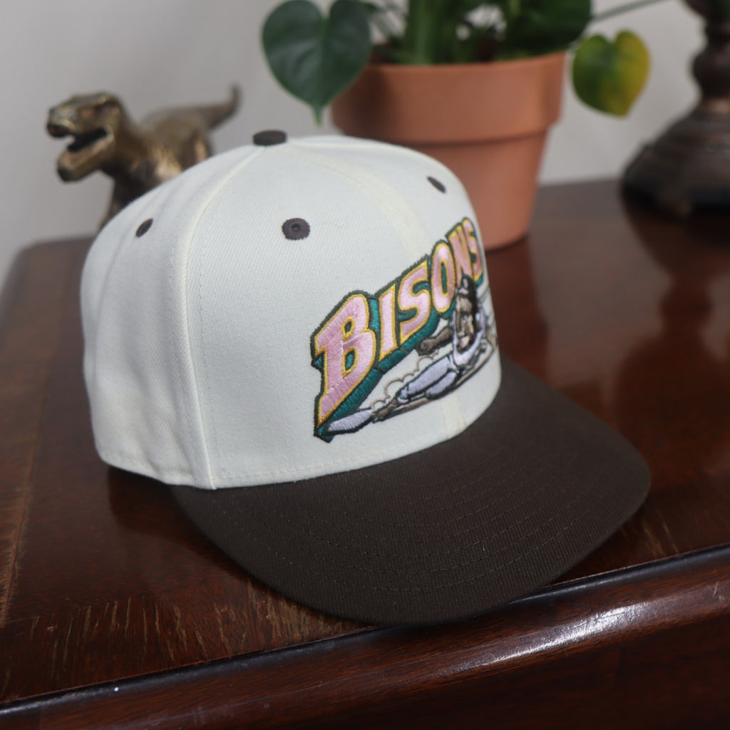 Exclusive New Era Buffalo Bisons Fitted Size 7 1/4 Hat 59Fifty Chrome Milb