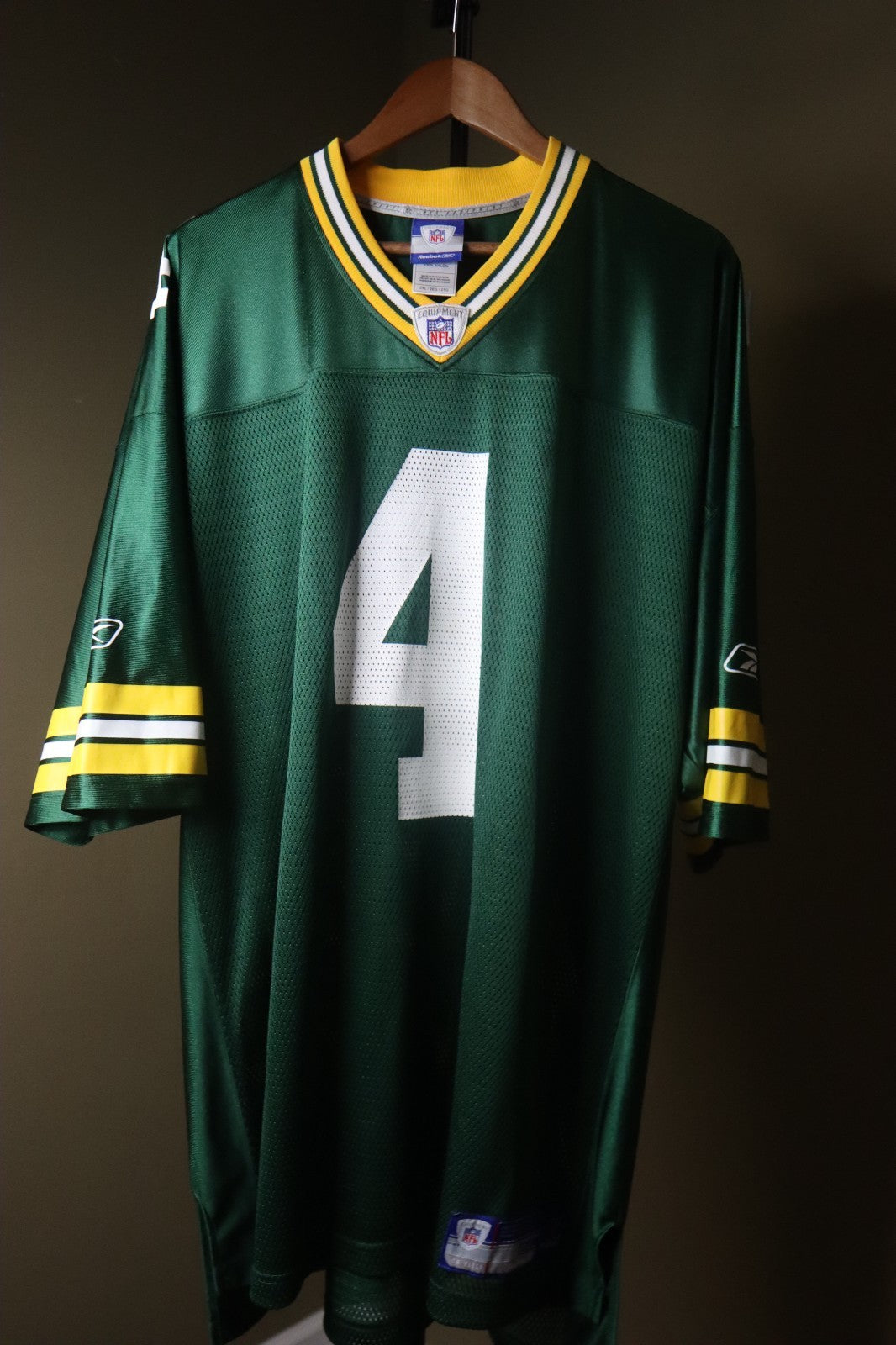 Reebok Green Bay Packers Size 2XL Brett Favre Football Jersey