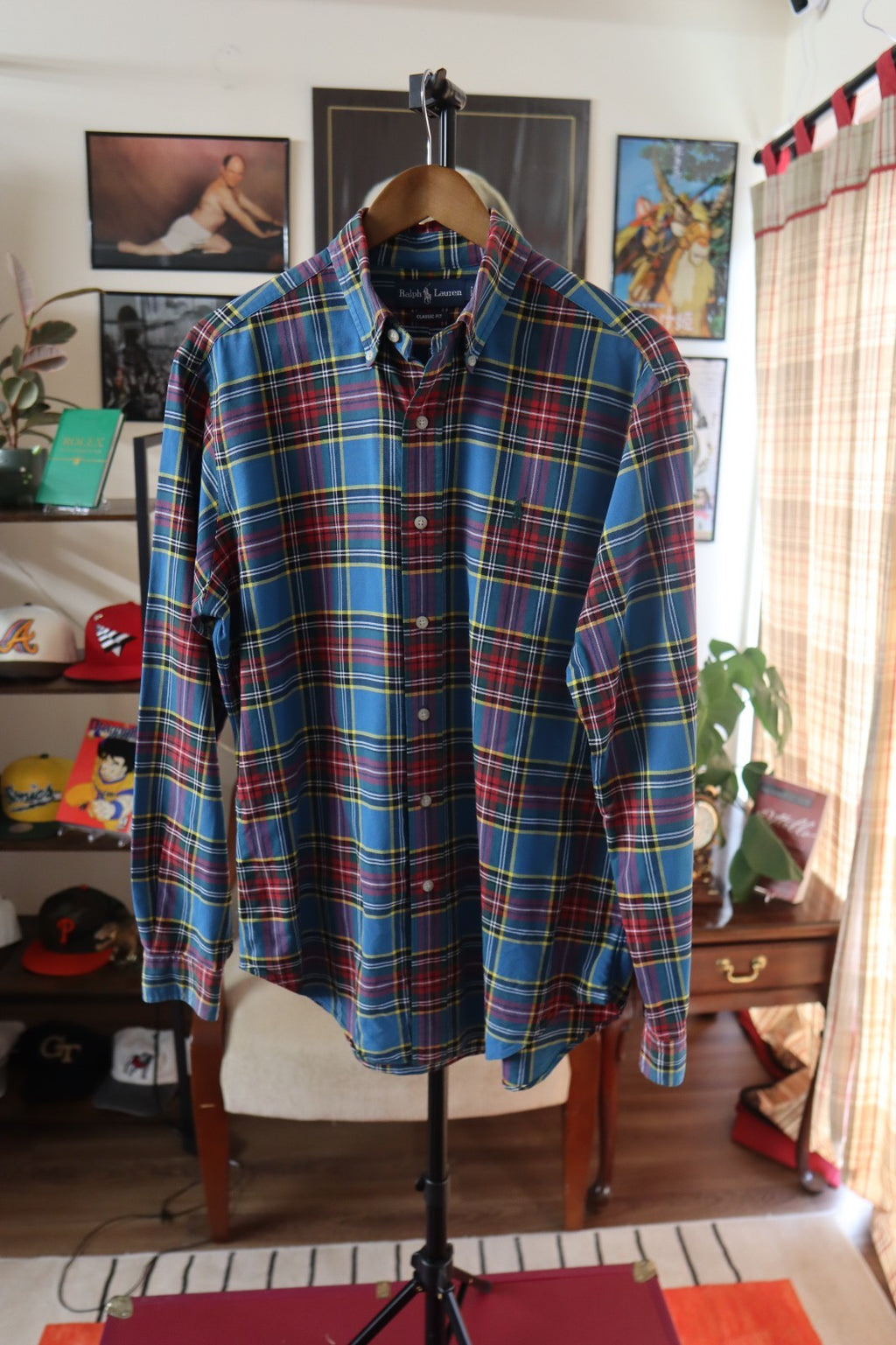 Vintage Ralph Lauren Bright Plaid Heavy Plaid Shirt Medium