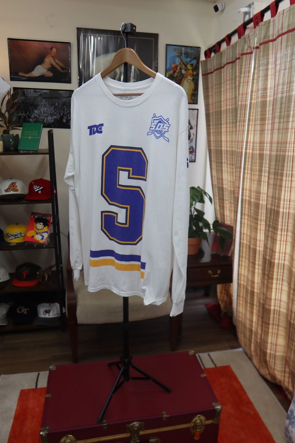 SZA SOS Tour Merch White Long Sleeve Hockey Jersey T-Shirt TDE Official Large