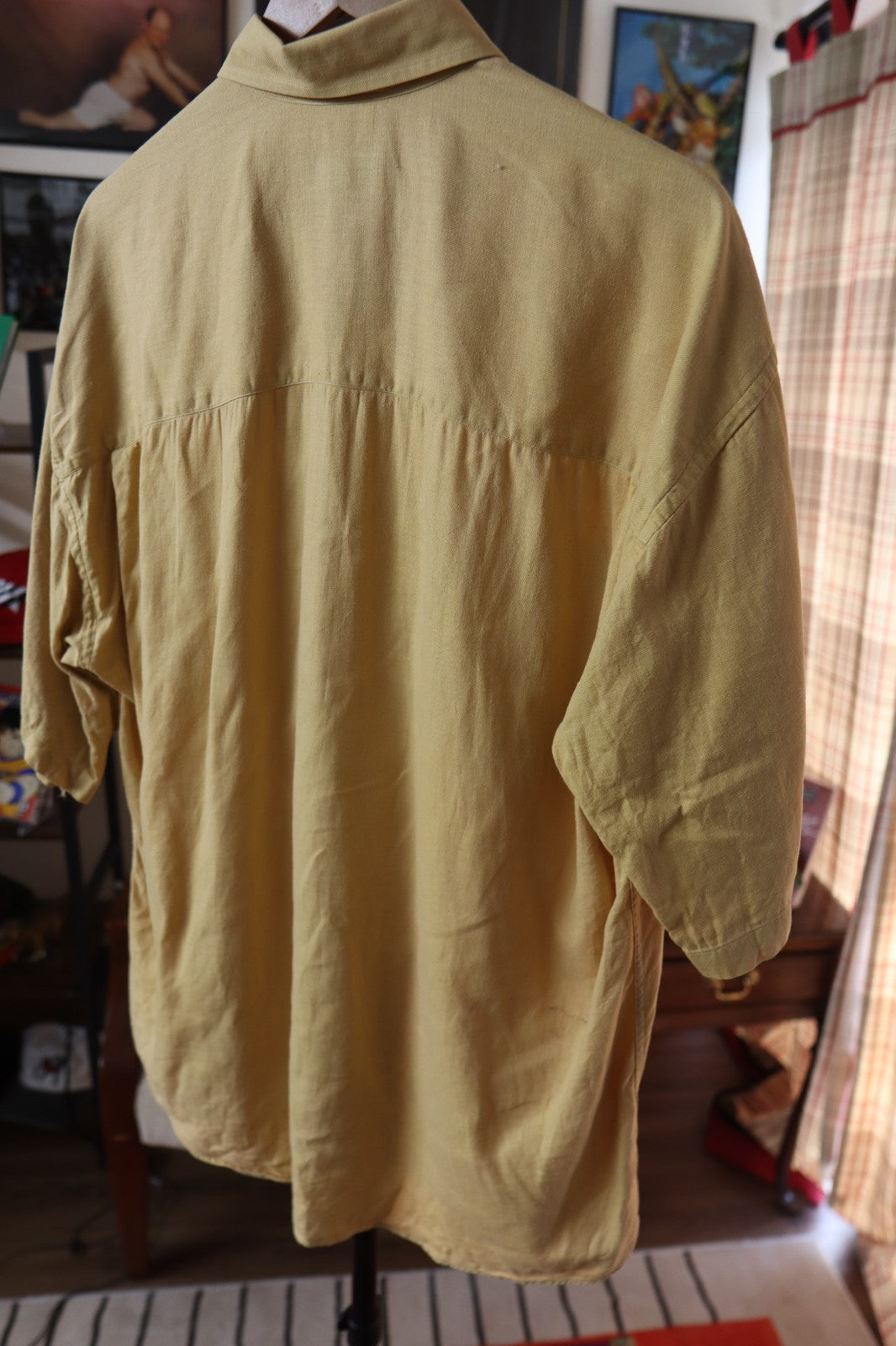 Burberry Of London Mens Short Sleeve Shirt Cotton/Flax Made in the US