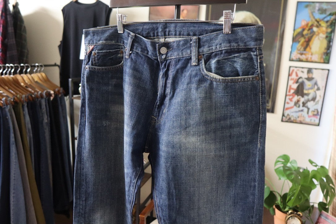 Denim Supply Ralph Lauren Jeans Mens 36x34 Straight Blue Vintage Flag Logo