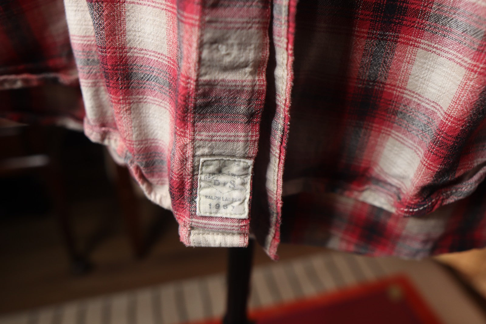 Ralph Lauren Denim & Supply Shirt Mens Large Red Button Up Short Sleeve Plaid XL