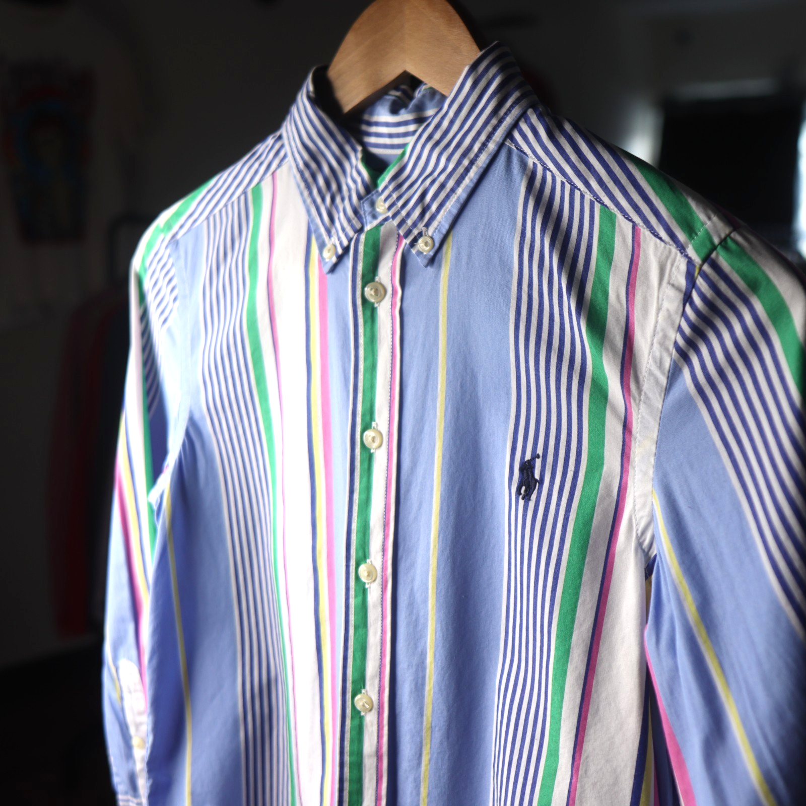 Ralph Lauren Boys Size M Striped Multicolored Long Sleeve Button Down