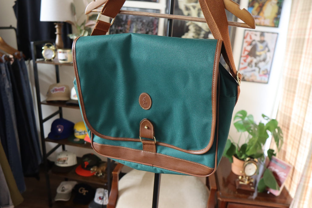 Polo Ralph Lauren Fragrances Shoulder Bag Green Canvas