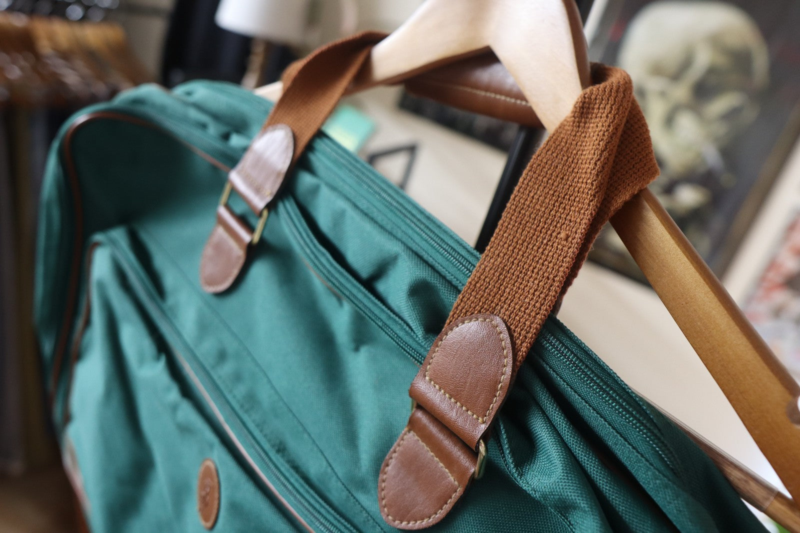 Vintage Polo Ralph Lauren Green Canvas Duffle Bag