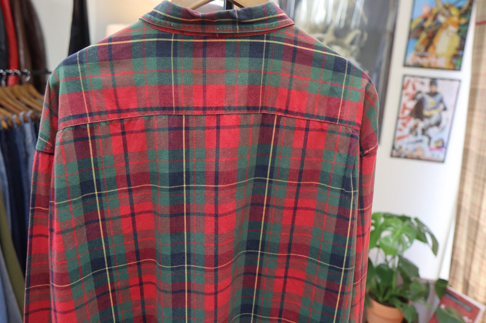 Vintage GAP Plaid Shirt Long Sleeve Red XL Cotton Men's 90s Ivy League