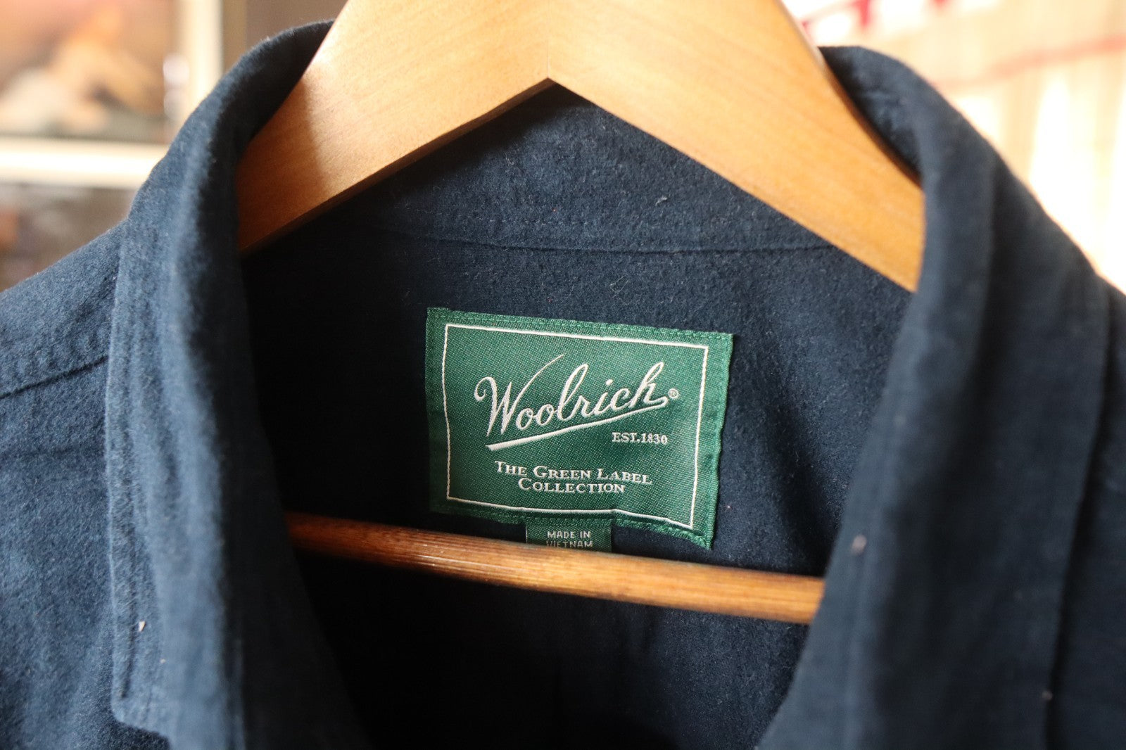 Woolrich Green Label Blue Heavy Flannel Size Large