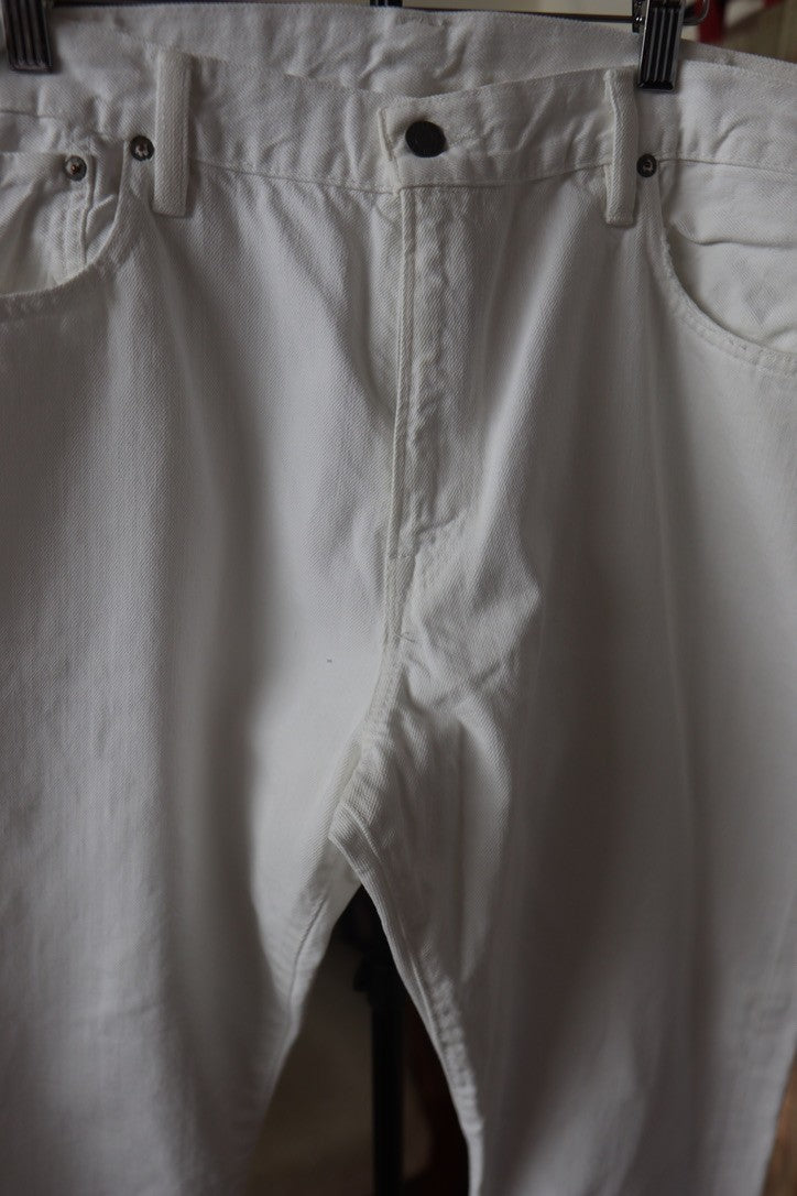 Polo Ralph Lauren 867 Men's 5 Pocket White Denim Jeans Size 40X32
