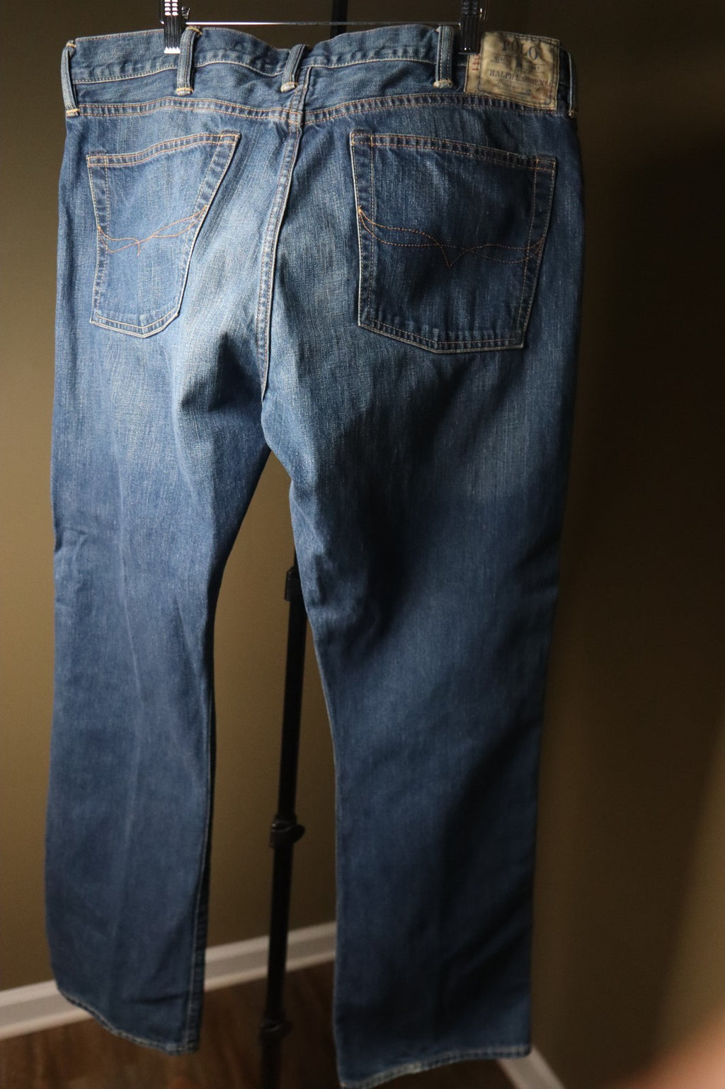 Polo Ralph Lauren Colton Bootcut Jeans Mens 38x32 Blue Medium Wash
