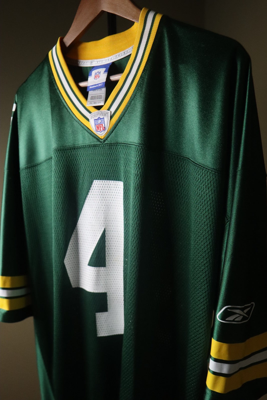 Reebok Green Bay Packers Size 2XL Brett Favre Football Jersey