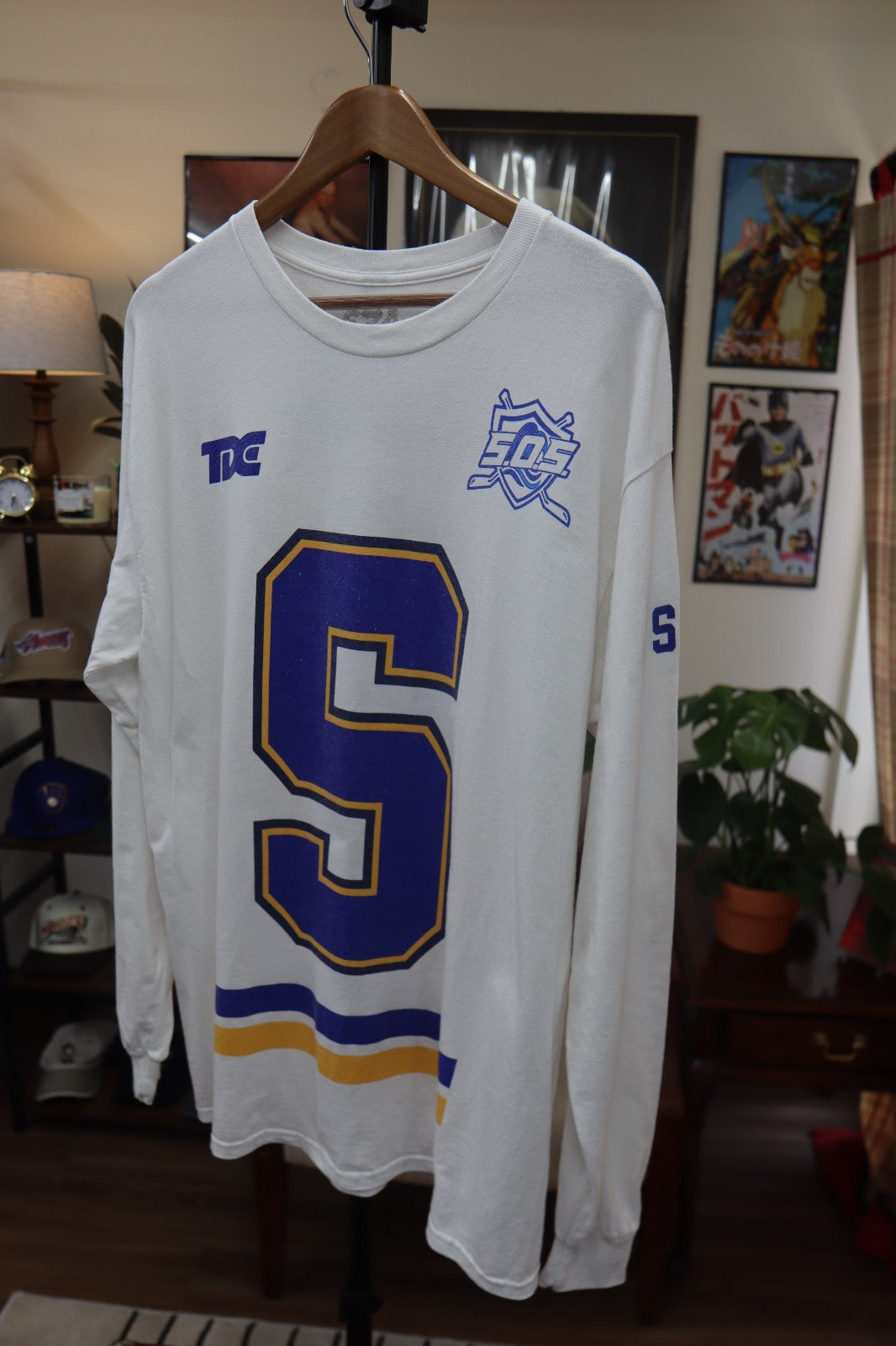 SZA SOS Tour Merch White Long Sleeve Hockey Jersey T-Shirt TDE Official Large