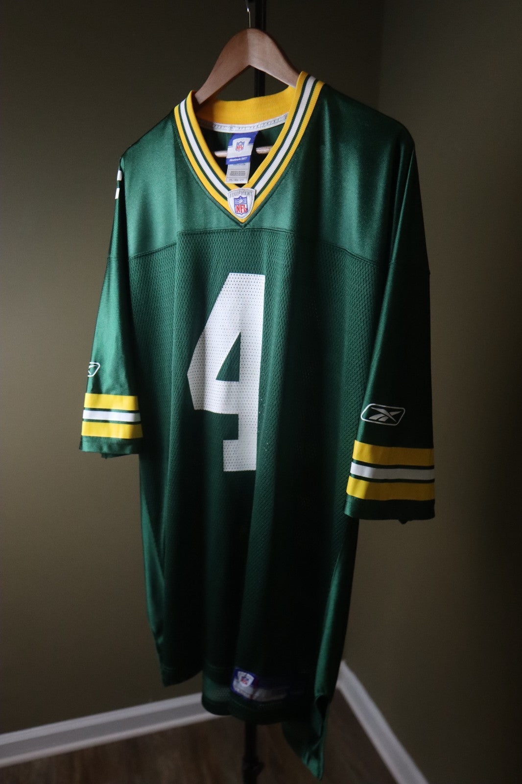 Reebok Green Bay Packers Size 2XL Brett Favre Football Jersey