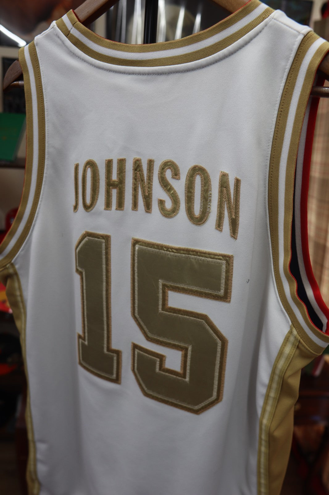 Vintage Dream Team Magic Johnson USA Basketball 92 Gold Metal Nike Jersey
