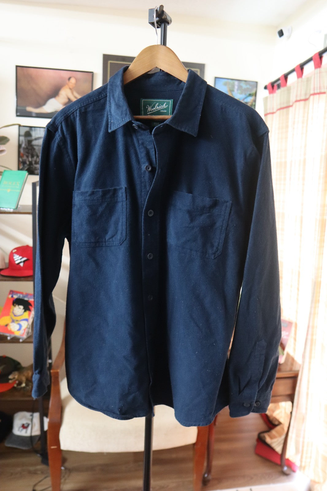 Woolrich Green Label Blue Heavy Flannel Size Large
