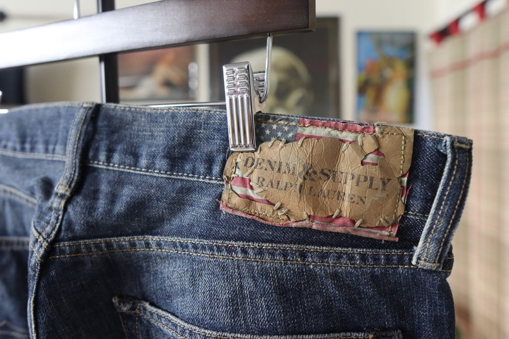 Denim Supply Ralph Lauren Jeans Mens 36x34 Straight Blue Vintage Flag Logo