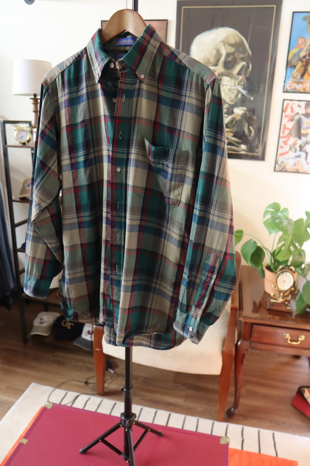 Pendleton 100% Virgin Wool Button Up Shirt Size Medium