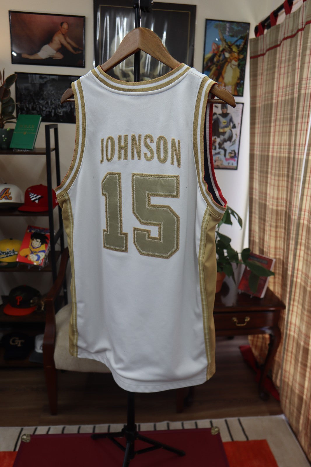Vintage Dream Team Magic Johnson USA Basketball 92 Gold Metal Nike Jersey