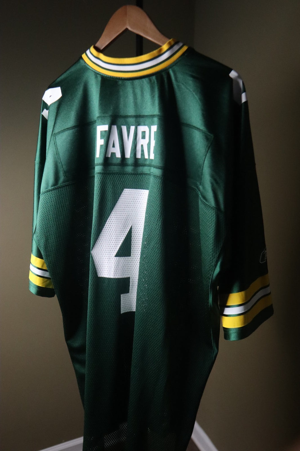 Reebok Green Bay Packers Size 2XL Brett Favre Football Jersey
